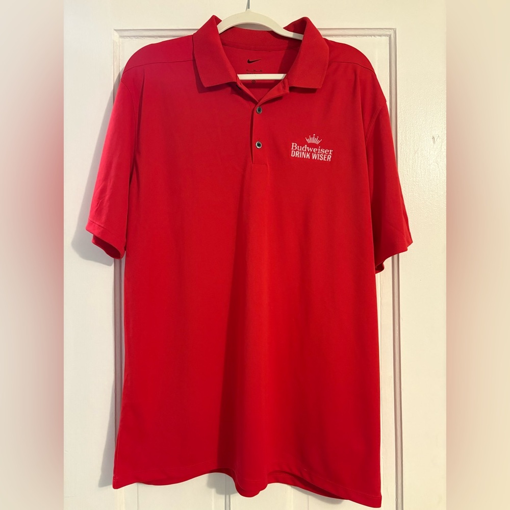 Nike Red Budweiser Polo Shirt